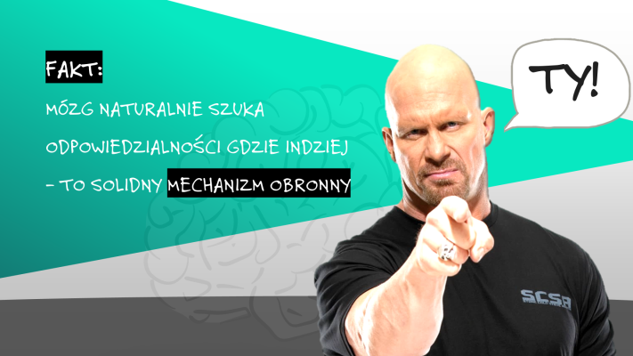(Nie, to nie zdjęcie autora tego artykułu - wiem, blisko). To Steve "Stone Cold" Austin z WEE - i on się zgadza. On to wie. To Twoja wina, że nie słuchałeś mojej prezentacji! Czy czasem, gdy odbiorcy nie słuchają - nie czujesz się trochę jak Steve?