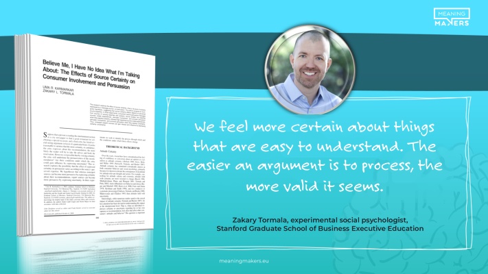 It’s the same for your client. Loosely translated: if it's easier for the client to “see” what you're talking about, it will seem more tangible, real, relevant and true to them. Sounds like something that's easier to sell than abstract slogans.